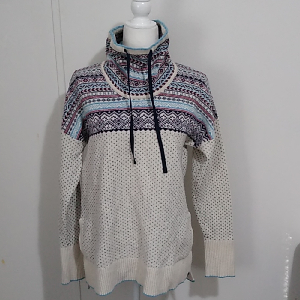 Eddie Bauer Wool Blend Oversized Cowl Sweater TXL